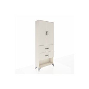 Arges Dolap 3 Raflı 2 Çekmeceli 2 Kapaklı 88x30x221 Aytaşı-aytaşı