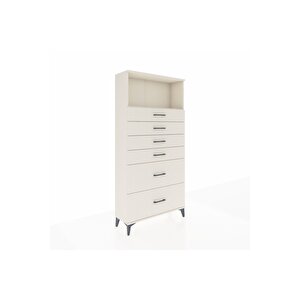 Arges Dolap Tek Raflı 6 Çekmeceli 88x30x182 Aytaşı-aytaşı