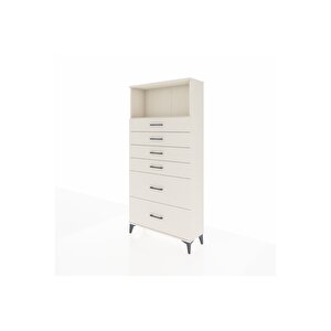Arges Dolap Tek Raflı 6 Çekmeceli 88x30x182 Aytaşı-aytaşı