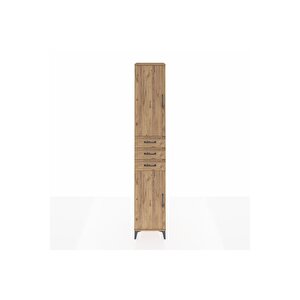Hyperion Dolap 4 Raflı 3 Çekmeceli 2 Kapaklı 44x44x243 Çam-çam