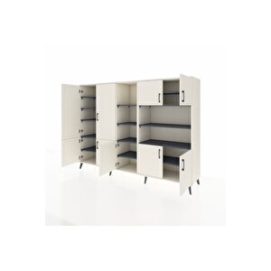 Hyperion Dolap 14 Raflı 9 Kapaklı 220x44x163 Aytaşı-aytaşı/antrasit