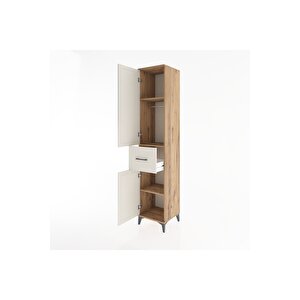 Hyperion Dolap 3 Raflı Tek Çekmeceli Tek Askılı 44x44x221 Çam-aytaşı