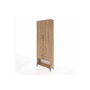 Arges Dolap 2 Raflı 2 Çekmeceli Tek Askılı 88x30x243 Çam-çam