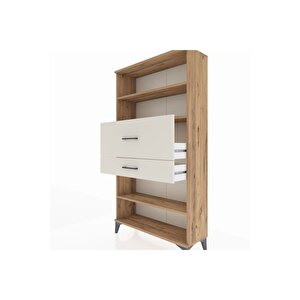 Arges Dolap 3 Raflı 2 Çekmeceli 88x30x163 Çam-aytaşı