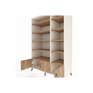 Kronos Dolap 10 Raflı 3 Kapaklı 132x59x195 Aytaşı-çam/çam