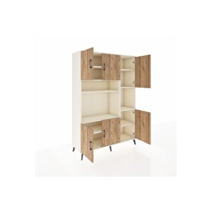 Hyperion Dolap 9 Raflı 6 Kapaklı 132x44x195 Aytaşı-çam/aytaşı