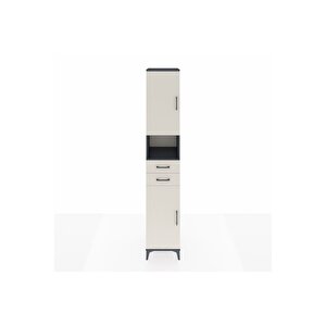 Hyperion Dolap 5 Raflı 2 Çekmeceli 2 Kapaklı 44x44x243 Antrasit-aytaşı