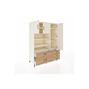 Kronos Dolap 9 Raflı 5 Çekmeceli 3 Kapaklı 132x59x195 Aytaşı-aytaşı/çam