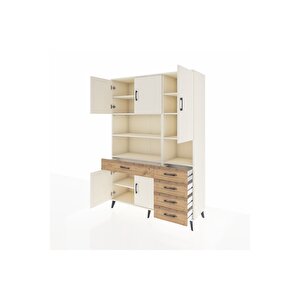 Hyperion Dolap 9 Raflı 5 Çekmeceli 5 Kapaklı 132x44x195 Aytaşı-aytaşı/çam