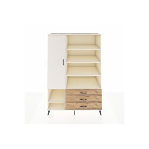 Kronos Dolap 9 Raflı 3 Çekmeceli Tek Kapaklı  132x59x195 Aytaşı-aytaşı/çam