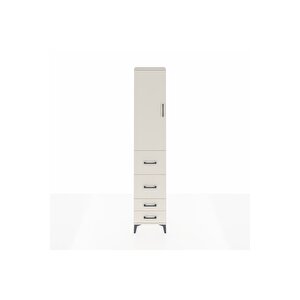 Arges Dolap 3 Raflı 4 Çekmeceli Tek Kapaklı 44x30x221 Aytaşı-aytaşı