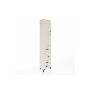 Arges Dolap 3 Raflı 4 Çekmeceli Tek Kapaklı 44x30x221 Aytaşı-aytaşı