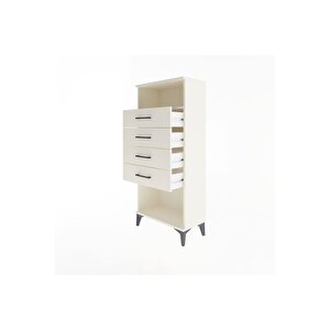 Arges Dolap Tek Raflı 4 Çekmeceli 60x30x134 Aytaşı-aytaşı