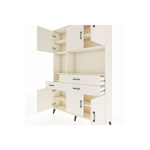 Arges Gardrop 9 Raflı 3 Çekmeceli 6 Kapaklı 132x30x195 Aytaşı-aytaşı