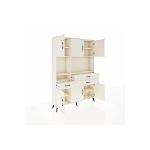 Arges Gardrop 9 Raflı 3 Çekmeceli 6 Kapaklı 132x30x195 Aytaşı-aytaşı