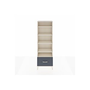 Arges Dolap 5 Raflı Tek Çekmeceli 60x30x182 Aytaşı-antrasit