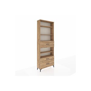 Arges Dolap 5 Raflı 3 Çekmeceli 88x30x243 Çam-çam