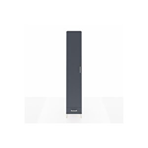 Hyperion Dolap 3 Raflı Tek Çekmeceli Tek Askılı 44x44x243 Antrasit-antrasit