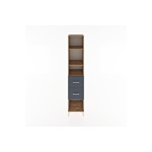 Hyperion Dolap 3 Raflı 2 Çekmeceli 44x44x221 Çam-antrasit