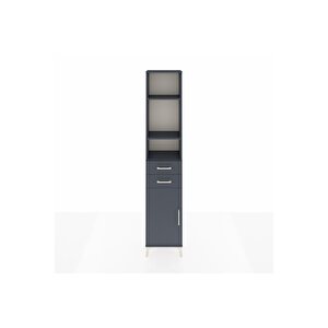 Arges Dolap 4 Raflı 2 Çekmeceli Tek Kapaklı 44x30x221 Antrasit-antrasit