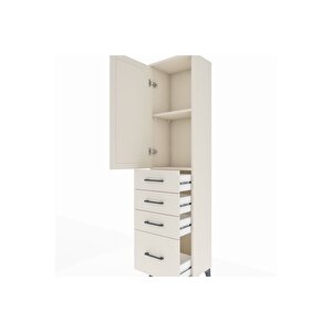 Arges Dolap 2 Raflı 4 Çekmeceli Tek Kapaklı 44x30x182 Aytaşı-aytaşı