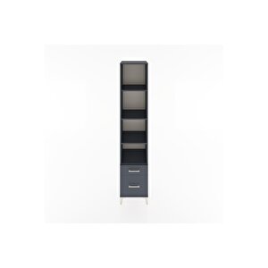 Hyperion Dolap 4 Raflı 2 Çekmeceli 44x44x221 Antrasit-antrasit