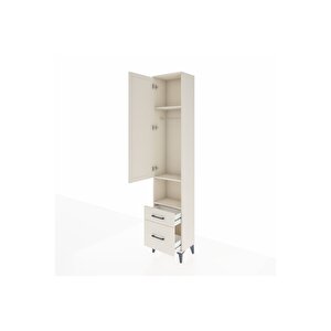 Arges Dolap 3 Raflı 2 Çekmeceli Tek Askılı 44x30x221 Aytaşı-aytaşı