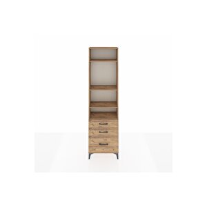 Arges Dolap 4 Raflı 3 Çekmeceli 60x30x221 Çam-çam