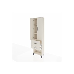 Arges Dolap 3 Raflı 2 Çekmeceli 2 Kapaklı 60x30x221 Aytaşı-aytaşı
