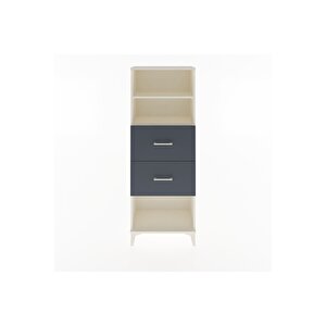 Arges Dolap 2 Raflı 2 Çekmeceli 60x30x163 Aytaşı-antrasit