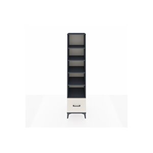 Hyperion Dolap 5 Raflı Tek Çekmeceli 44x44x195 Antrasit-aytaşı