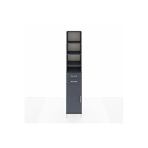 Hyperion Dolap 5 Raflı 2 Çekmeceli Tek Kapaklı 44x44x243 Antrasit-antrasit