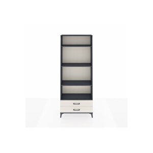 Arges Dolap 4 Raflı 2 Çekmeceli 88x30x221 Antrasit-aytaşı