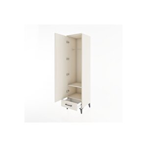 Hyperion Dolap 2 Raflı Tek Çekmeceli Tek Askılı 44x44x182 Aytaşı-aytaşı