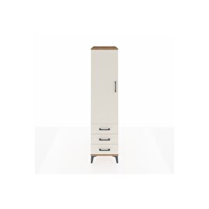 Kronos Dolap 2 Raflı 3 Çekmeceli Tek Kapaklı 44x59x182 Çam-aytaşı