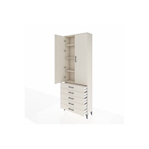 Arges Dolap 4 Raflı 5 Çekmeceli 2 Kapaklı 88x30x243 Aytaşı-aytaşı