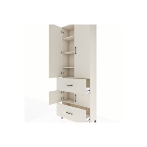 Arges Dolap 5 Raflı 2 Çekmeceli 4 Kapaklı 88x30x243 Aytaşı-aytaşı