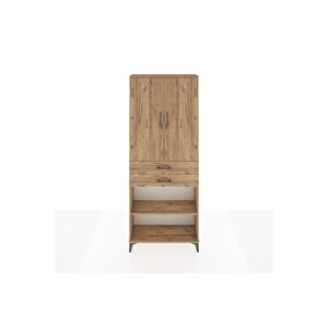 Arges Dolap 4 Raflı 2 Çekmeceli 2 Kapaklı 88x30x221 Çam-çam