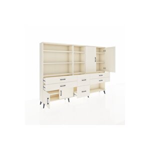 Arges Dolap 10 Raflı 6 Çekmeceli 4 Kapaklı 220x30x163 Aytaşı-aytaşı