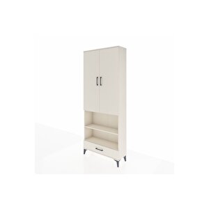 Arges Dolap 4 Raflı Tek Çekmeceli Tek Askılı 88x30x221 Aytaşı-aytaşı