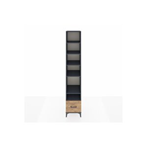 Hyperion Dolap 6 Raflı Tek Çekmeceli 44x44x243 Antrasit-çam