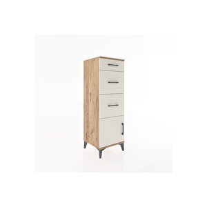 Hyperion Dolap 3 Çekmeceli Tek Kapaklı 44x44x134 Çam-aytaşı