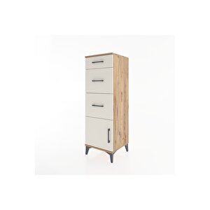 Hyperion Dolap 3 Çekmeceli Tek Kapaklı 44x44x134 Çam-aytaşı