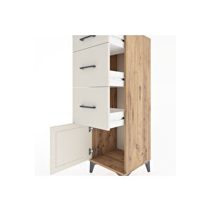 Hyperion Dolap 3 Çekmeceli Tek Kapaklı 44x44x134 Çam-aytaşı