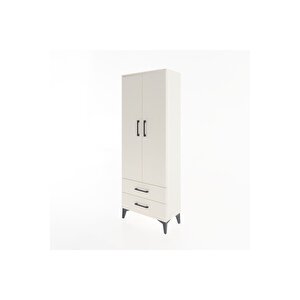 Arges Dolap Tek Raflı 2 Çekmeceli Tek Askılı 60x30x163 Aytaşı-aytaşı