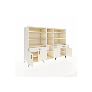 Kronos Dolap 12 Raflı 2 Çekmeceli 4 Kapaklı 220x59x163 Aytaşı-aytaşı