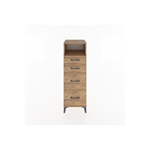 Hyperion Dolap Tek Raflı 4 Çekmeceli 44x44x134 Çam-çam