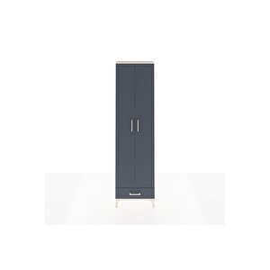 Arges Dolap 5 Raflı Tek Çekmeceli 2 Kapaklı 60x30x221 Aytaşı-antrasit