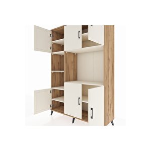 Hyperion Gardrop 9 Raflı 6 Kapaklı 132x44x195 Çam-aytaşı