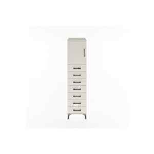 Hyperion Dolap Tek Raflı 7 Çekmeceli Tek Kapaklı 44x44x182 Aytaşı-aytaşı